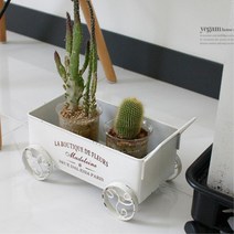 엔틱 화분 데코 가든 수레 홈카페 소품 가든수레 거실 홈가든 꾸미기, 옐로우(ks8906)