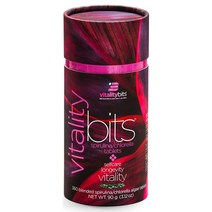 VITALITYbits 유기농 혼합 스피루리나 및 클로렐라 조류 정제 슈퍼푸드 퓨어 블루 그린 고단백질 섬유질 엽록소 비 장수 웰빙용 GMO 프리 360정 USA 미국, Small Canister of 360 Tablets