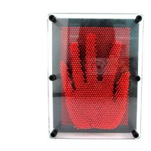 조각 인테리어 소품pin art 3d 조각 diy 바늘 조각 마술 입상 금형 책상 장식, L, 빨간색