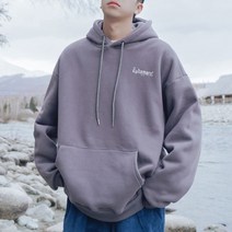 스몰로고 힙합 기모후드티 깔끔 오버핏후드 주머니옷