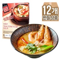 홈쿡 타이 똠양 수프 1인분, 270g, 12개입