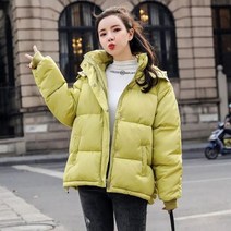 후드 숏 패딩 자켓 겨울 여성