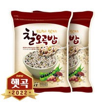 현대농산 2022년 햇곡 국산 찰오곡밥 1.2kg (600gx2봉), 1개, 600gx2