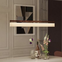 Moongkle 뭉클 헤이즈 850 팬던트조명 원목 식탁등, 월넛x하얀빛5700K, 블랙x대