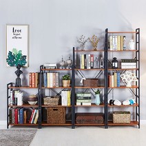 와이디 인테리어 철제 책장 선반 3단 4단 5단, 3단_블랙(YWD4017-BK)