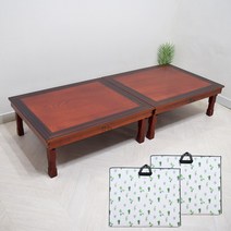 향림공예 교자상 2개 세트 + 누빔초록커버 모음 접이식 집들이 밥상 남원 제사상 8인용 10인용 80x80 90x75 810 800 900, 교자흑모 90x75cm 2개+누빔초록커버