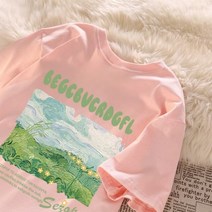 Xgoth-레트로 프린트 반팔 티셔츠 여성용 러블리 레터링 스타일 스트리트웨어 다목적 오버사이즈