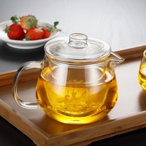 내열유리 차우려내는 티포트 녹차 로즈마리 꽃차포트 500ml, 단품