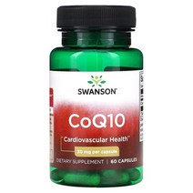 스완슨 CoQ10 30mg 캡슐 60정120747, 30 mg선택 용량이 사진보다 우선입니다, 60 개