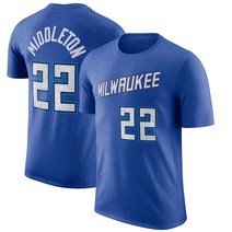 MILWAUKEE 크리스미들턴 밀워키벅스 NBA 반팔 티 셔츠 빅사이즈 농구 스웻 슈팅 져지 웜업 저지 유니폼