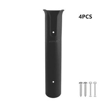 크루션받침틀 민물낚시받침대 낚시대거치대 YFASHION 휴대용 경량 낚싯대 홀더 튜브 마운트 브래킷 낚시 태클 액세서리 1 개 4 개174350, BLACK 4PCS