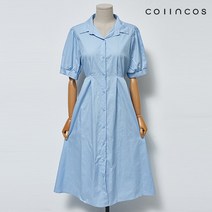 코인코즈 카라 리본 퍼프 데일리 반팔 원피스 (IY2MO4210)