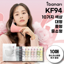 아이바나리 KF94 새부리형 마스크 대형 10매 김태희 마스크 라이트에디션, KF94 소프트그레이, 대형(L/특대형 사이즈)