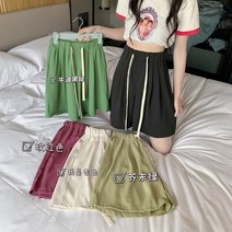 XINHUA 슈트 반바지 여성의 여름 얇은 느슨한 캐주얼 넓은 -레그 바지 스트레이트 검은 ZB-250080