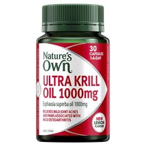 호주약국 판매 크릴오일 네이쳐스 온 고함량 인기질 레몬 맛 크릴오일 1000mg 30캡슐, 1병