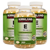 Kirkland Signature 커클랜드 시그니처 비타민 E 180mg 500정, 3개
