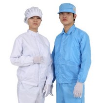 MK 제전방진복 상의 C카라 정전기방지 크린룸 제전복 방진복, XL, 화이트