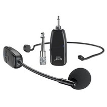 Wireless Microphone Headset UHF Mic Speakers Voice Amplifier For Teachers Tour Guides Fitness Instru, 01 Black