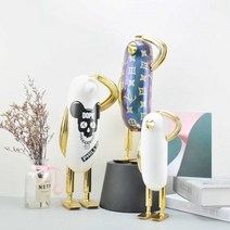 하이메아욘 조각상 Bosa 화병 세라믹 장식, 미디엄 블랙 26cmx13cm