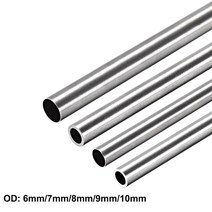 각 파이프 Uxcell 스테인리스 스틸 원형 심리스 스트레이트 OD 길이 6mm 8mm 10mm 2 개, 21.10mm x 0.6mm