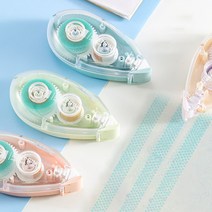 양면풀테이프 케이스타입 다이어리꾸미기 편지봉투붙이기 사진고정 다용도 사무문구용품, 선택3: 그린, 그린