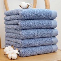 쉬라즈 레이크 40수 코마사 220g 호텔수건, 5장, 스카이블루