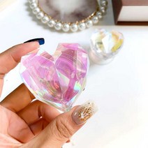 오로라 하트 그립톡 에폭시 스마트톡 아크릴 레진, 큰하트