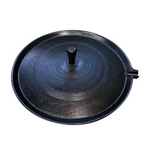 국내산 청주금속주물 길들인 무쇠솥뚜껑 무쇠삼겹살 불판 고기판 양면 프라이팬 전골 미니 무쇠팬, 01 무쇠 솥뚜껑불판38cm