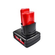 밀워키 배터리 호환 m12 xc 무선 도구용 12v 6000mah 충전식 48 11 2402 48 11 2411 48 11 2401 mil 12a l, 1 조각 6000mah