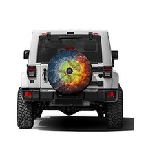 포루이데아 테네시 트라이 스타 플래그 스페어 타이어 커버 방진 휠 타이어 커버 핏 트레일러 RV SUV 및 많은 차량 15인치, 13