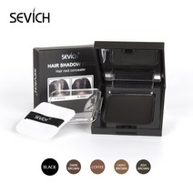 세비치-12g 방수 헤어 섀도우 파우더 엣지 컨트롤 3 색 라인 퍼프 메이크업 컨실러 커버, 01 Black