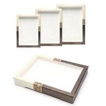 한지실크 사각쟁반 아이 (명절 선물상자 꽃석 한과박, 대1P(41x28cm)