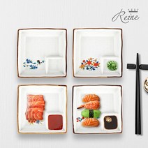 헨느 야마고 정사각 회접시 4P, 상세설명 참조, 03 헨느 야마고 정사각 회접시 4P-흰색