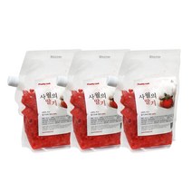(5000팩 특가) 1키로 국산 딸기함량80% 프리미엄 수제딸기청 사월의딸기 무첨가 저당도, 3팩