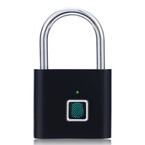 지문자물쇠 안전고리 사물함자물쇠 스마트 지문 인식 잠금 장치 장치를 여는 키 1 개 USB 충전 학교 보, [01] Black, 01 Black