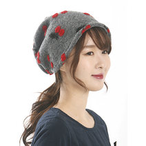 H038 니트 꽃자수모자 겨울벙거지