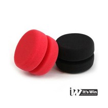 잇츠윈 요요 왁스 어플리케이터 왁스패드 소 70mm, 레드 블랙, 10개