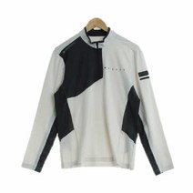 밀레 화이트 컬러블럭 스포츠반집업티셔츠 남자 5262