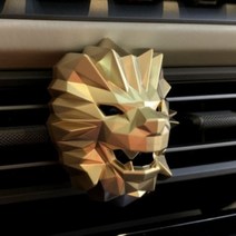 오래가는 차량용 명품 송풍구 벤츠 제네시스 G80 외제차 불독 라이온 방향제 귀욤곰탱, 무광골드, 멀베리