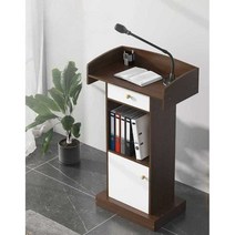 강의용 책상 교회 대학교 강의대 사회대 강론대 배너, 오크 서랍1