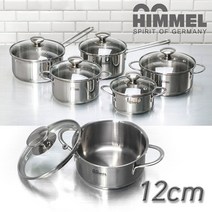 NUNUBITEL_힘멜 인덕션겸용 3중바닥 미니냄비 양수 12cm 가정용 주방 찌개 찌게 고급 스텐 혼수용_NUB누비텔레숍, 옵션이없는_단일품목입니다, 옵션이없는_단일품목입니다
