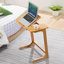 디귿자선반 원목 디귿자 테이블 쇼파용 각도조절 노트북