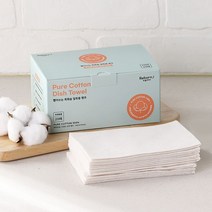 리본제이 빨아쓰는 무표백 목화솜 순면 100% 일회용 행주 120매 (20매 x 6박스), 단일옵션