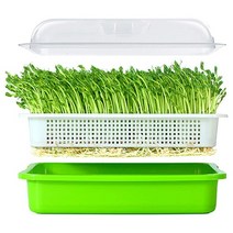 수경재배포트 수경재배 야채 콩 파종 냄비 가정용 식물 발아 트레이 보육 뚜껑 키트 포함, [02] L