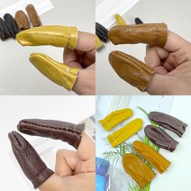 헤세드 NEW) 천연가죽 양모 니들펠트용 가죽골무 3컬러 (1쌍), 3컬러전부