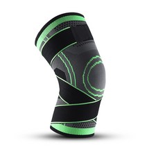 KYNCILOR 여름 아웃도어 니트 운동 무릎보호대 1개, 블랙 그린