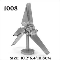 스타 워즈 3D 금속 퍼즐 R2D2 X 윙 파이터 밀레니엄 ATAT BB8 모델 키트 DIY 레이저 컷 조립 지그 소 성인, 08 분홍색, 한개옵션1