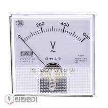 SY-60 AC 600V 아날로그 메타 배전반 교류 전압계 지시 전기계기 Volt Meter V메타삼영전기