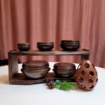 옹기뚜껑찬통 간장그릇 항아리반찬통 옹기양념통 국산 도자기반찬통, 3호