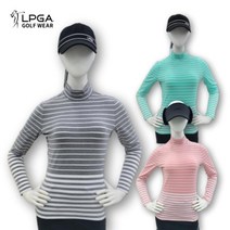 LPGA 골프 웨어 여성 가을 약기모 신축성 반목 티셔츠 L194TL513P